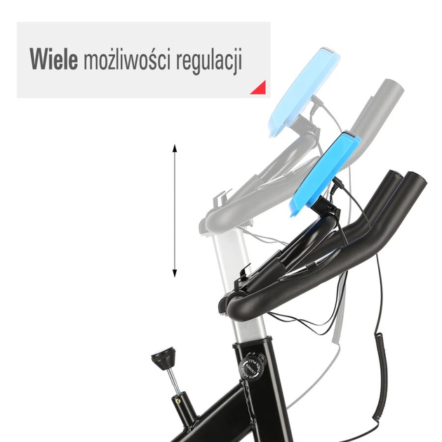 Велотренажер спінінговий One Fitness SW2501 Чорний (5907695596755) - зображення 10