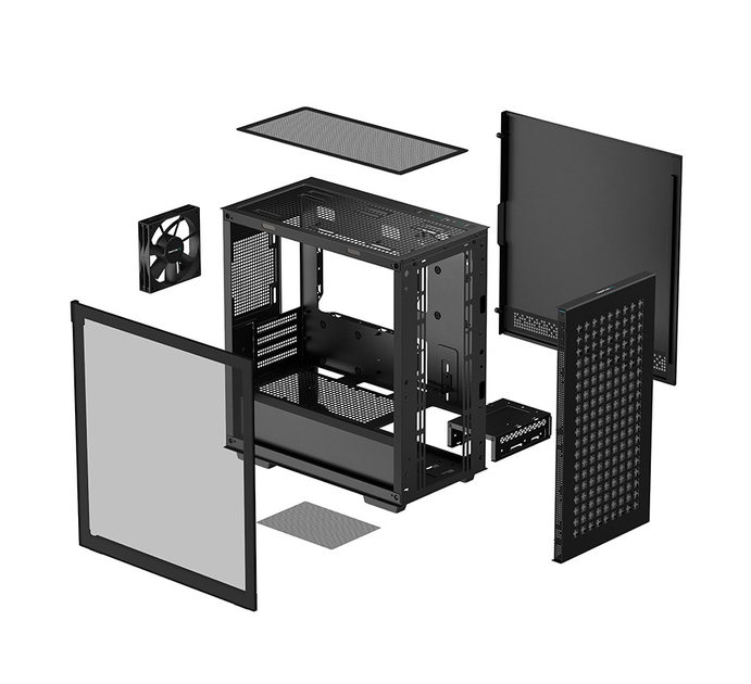 Корпус DeepCool CH370 Black (R-CH370-BKNAM1-G-1) без БЖ - зображення 11