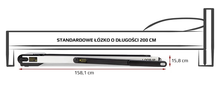 Електрична бігова доріжка зі столиком HMS LOOP12 Чорна (5907695564068) - зображення 16