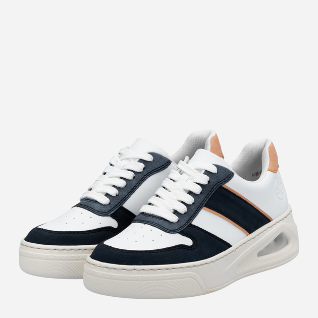 Sneakersy damskie do kostki RIEKER N6410-80 40 (6.5UK) 26.4 cm Białe (4061811724260) - obraz 3