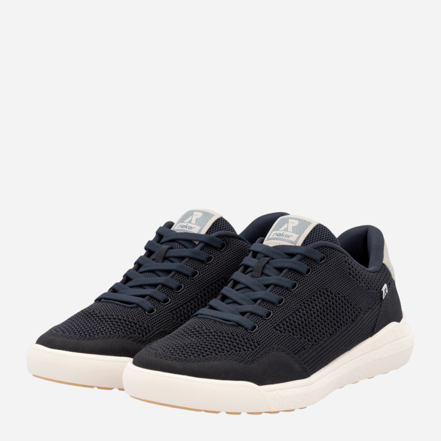 Sneakersy męskie z siatki RIEKER U1104-14 43 (9UK) 28.5 cm Ciemnogranatowe (4061811650439) - obraz 3