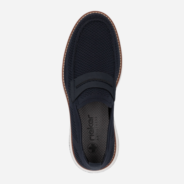 Чоловічі мокасини RIEKER 04451-14 45 (10.5UK) 30 см Темно-сині (4061811685783) - зображення 9