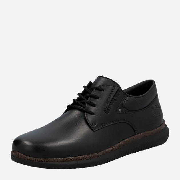 Buty derby męskie skórzane RIEKER 10419-00 44 (9.5UK) 29 cm Czarne (4061811220762) - obraz 5