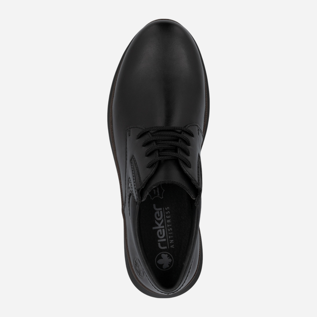 Buty derby męskie skórzane RIEKER 10419-00 42 (8UK) 28 cm Czarne (4061811220748) - obraz 9