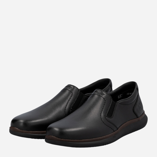 Buty wsuwane męskie skórzane RIEKER 10450-00 45 (10.5UK) 30 cm Czarne (4061811220861) - obraz 3