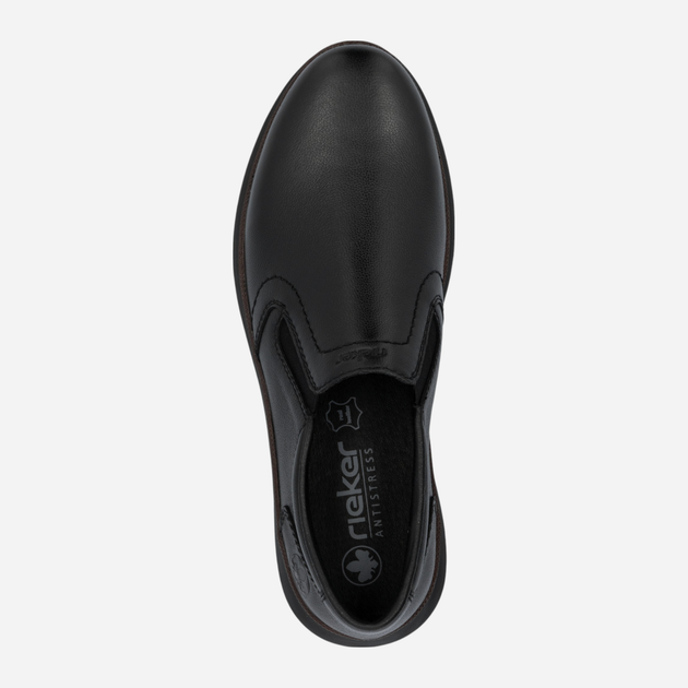 Buty wsuwane męskie skórzane RIEKER 10450-00 43 (9UK) 28.5 cm Czarne (4061811220847) - obraz 9
