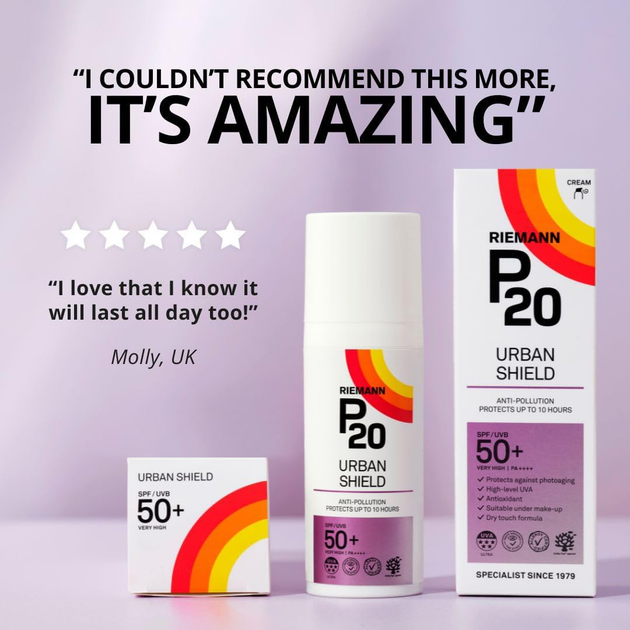 Сонцезахисний крем Riemann Urban Shield P20 SPF 50+ 50 мл (5701943102923) - зображення 8