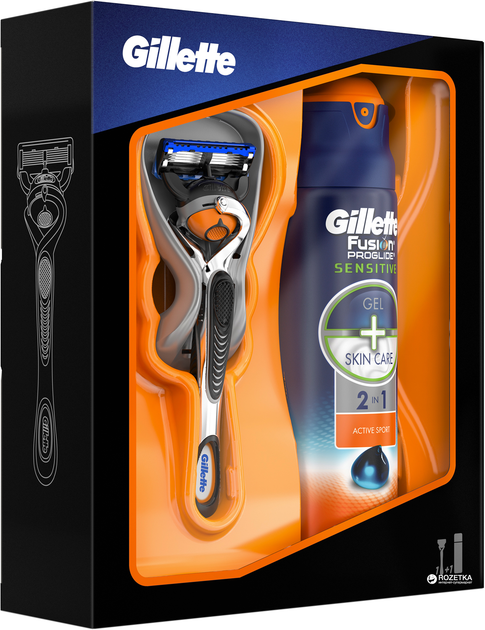 Набор Gillette Fusion ProGlide Flexball Бритва + Гель для бритья ...
