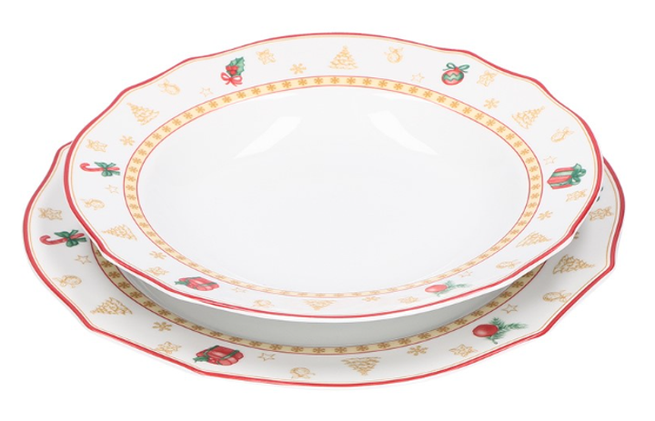 Набір тарілок La Porcellana Bianca Christmas Edition для 2 осіб 3 шт (8027549117787) - зображення 5