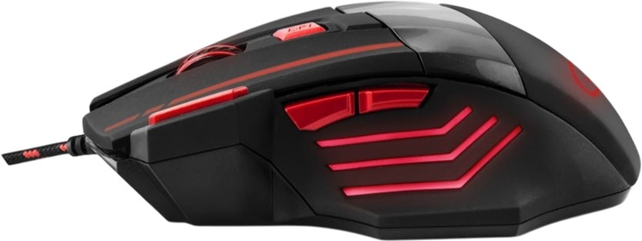 Mysz Esperanza MX201 Wolf USB czarno-czerwona (EGM201R) - obraz 3