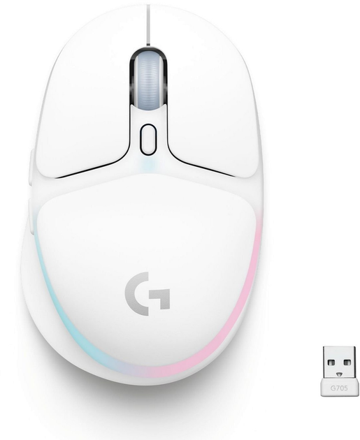 Миша Logitech G705 Gaming Wireless/Bluetooth White (910-006367) - зображення 2