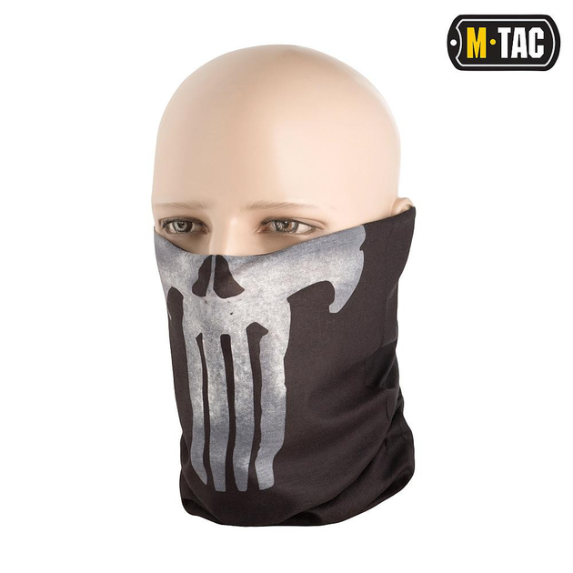 Шарф-труба тактичний M-Tac полегшенний Punisher Black - зображення 1