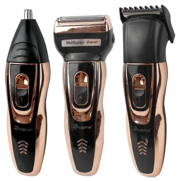 Набор для стрижки Gemei GM 595 Hair Trimmer Тример электробритва с насадками - изображение 4