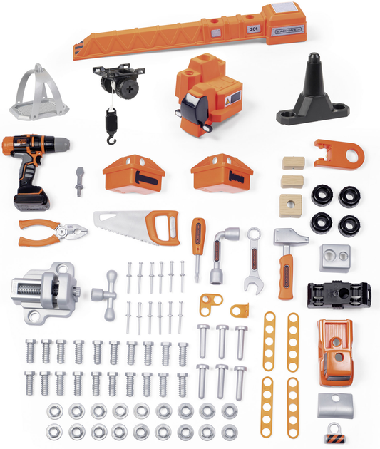Zestaw zabawkowy Smoby Black & Decker warsztat z dzwigiem 117 x 82 x 35 cm (360731) (3032163607311) - obraz 4