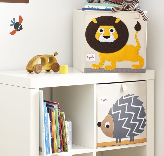 Pudełko do przechowywania zabawek 3 Sprouts Żółty Lew (0812895001587) - obraz 3