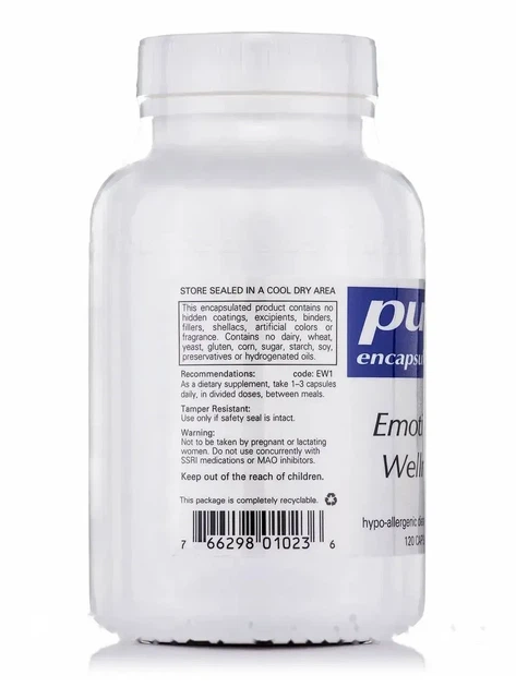 Вітаміни для емоційного здоров'я Pure Encapsulations (Emotional Wellness) 120 капсул - зображення 3