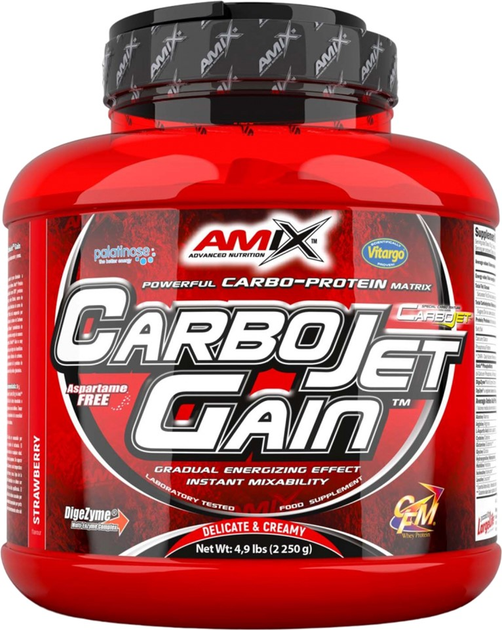 Gainer Amix CarboJet Gain 2250 g Vanilla (8594159531451)   - obraz 1