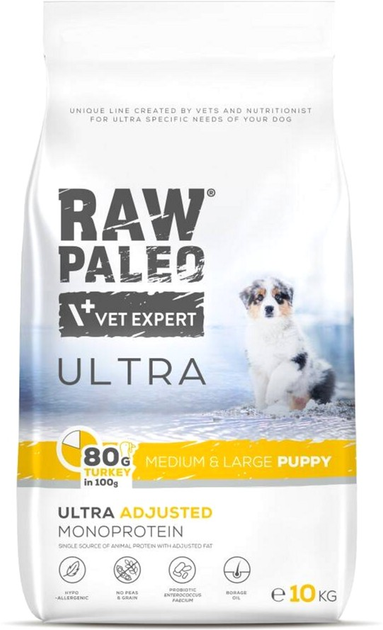 Karma sucha dla szczeniąt Raw Paleo monoproteinowa z indykiem 10 kg (5902414210981) - obraz 1