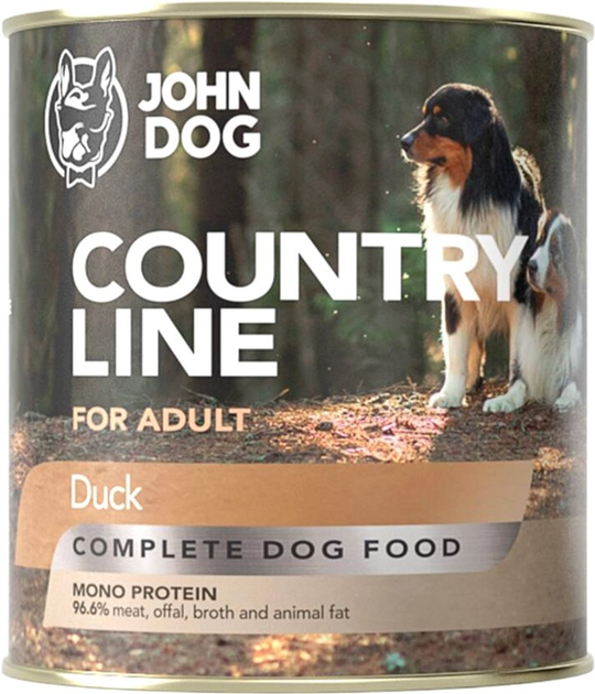 Karma mokra dla psów John Dog Country Line kaczka 800 g (5903769004263) - obraz 1