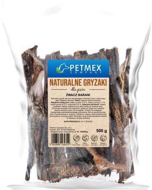 Przysmak dla psów Petmex żwacz barani 500 g (5905279194359) - obraz 1