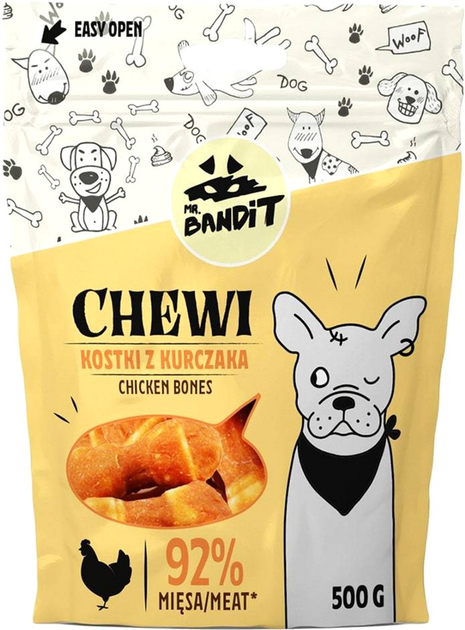 Ласощі для собак Mr. Bandit Chewy кубики з курки 500 г (5902414204973) - зображення 1