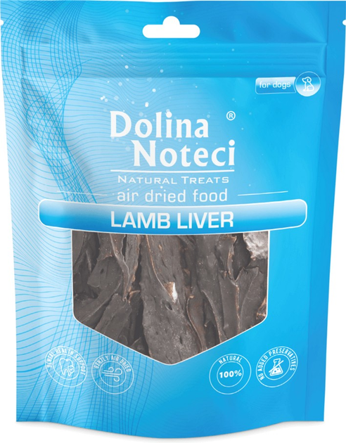 Ласощі для собак Dolina Noteci Natural Treats Lamb Liver печінка ягняти 150 г (5902921307129) - зображення 1