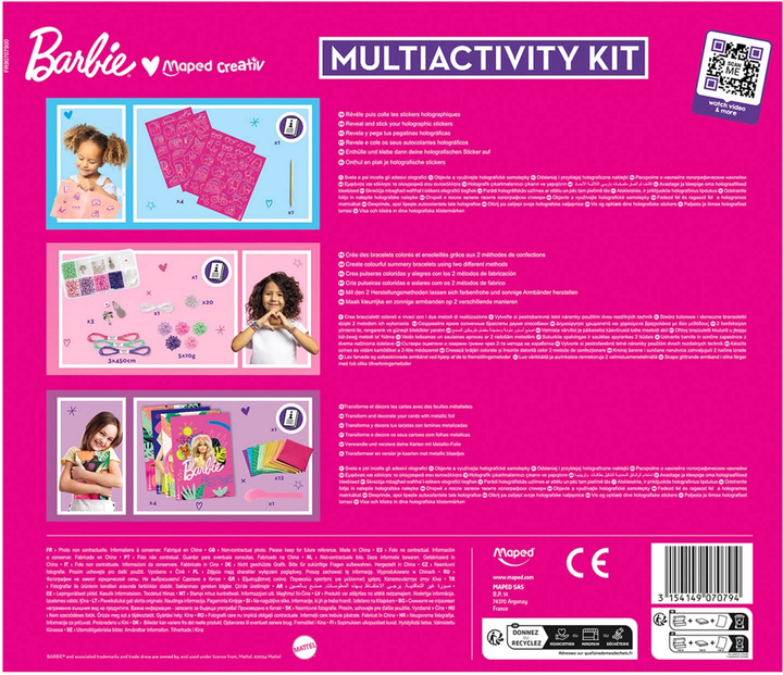 Zestaw kreatywny Maped Creativ Tworcze aktywnosci Barbie (3154149070794) - obraz 3