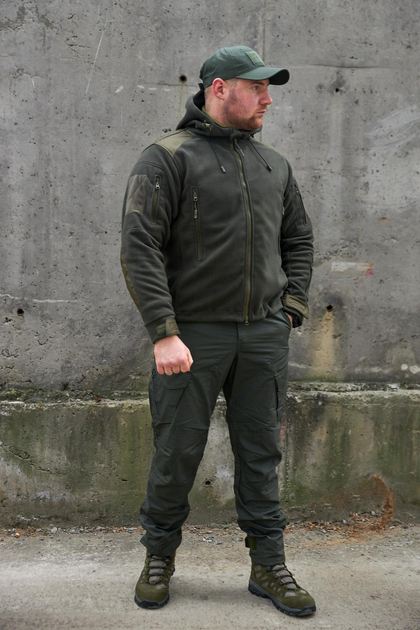 Костюм Флісова куртка-кофта SHARK Штани Kayman OLIVE (олива) M(48) - зображення 1