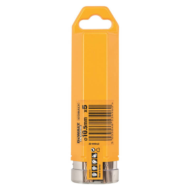 Сверло по металлу DeWALT Extreme Industrial Cobalt 10.5мм/133мм 5шт (DT4944) - Фото 2 Сверло по металлу DeWALT Extreme Industrial Cobalt 10.5мм/133мм 5шт (DT4944) - изображение 2