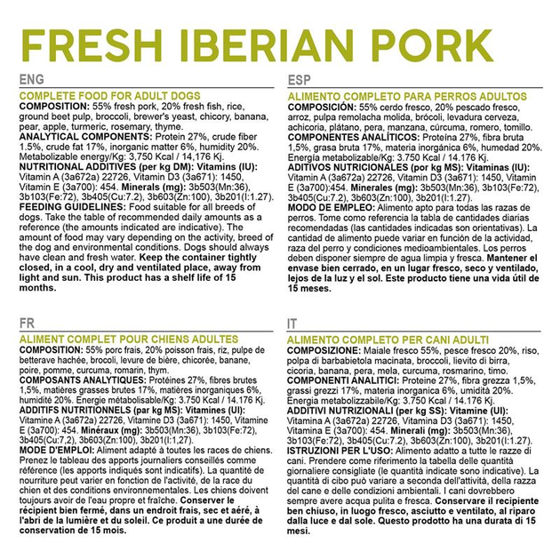 Напіввологий корм для собак Arquivet Fresh Iberian Pork and fish 10 кг (8435117891098) - зображення 4