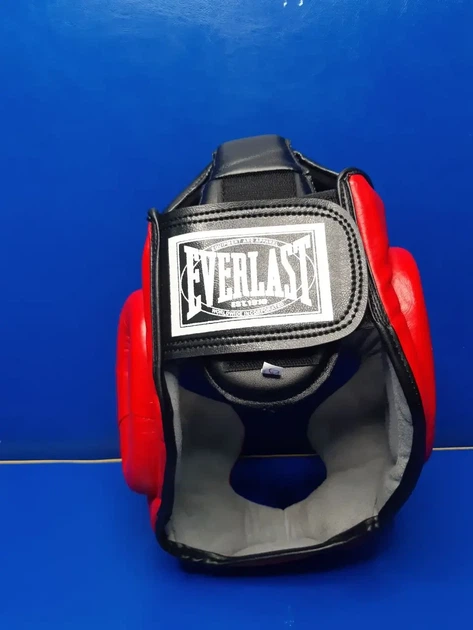 Шолом-маска тренувальна карате EVERLAST S шкіра червоний - зображення 4