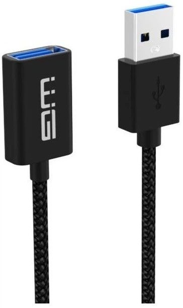 Przedłużacz Winner Group USB Type-A - USB Type-A 1 m Black (8591194104497) - obraz 3