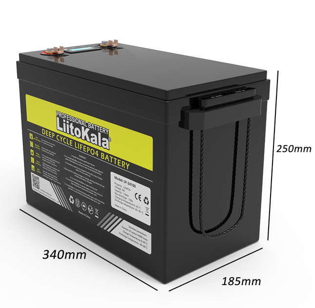 Аккумулятор LiitoKala LiFePO4 LCD 24V 100Ah (2400Wh) со встроенным BMS, 4000+ циклов - изображение 7