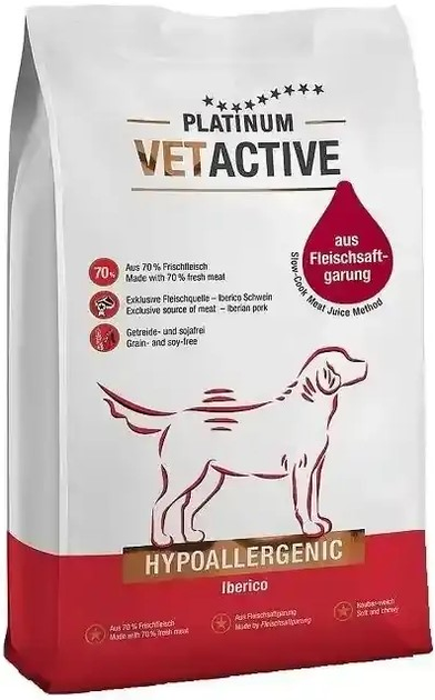 Напіввологий корм для собак Platinum Vetactive Hypoallergenic Iberico Свинина 5 кг (4260646190190) - зображення 1