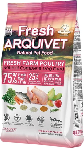 Піввологий корм для собак Arquivet Fresh Курка та океанська риба 2.5 кг (8435117891029)   - зображення 1