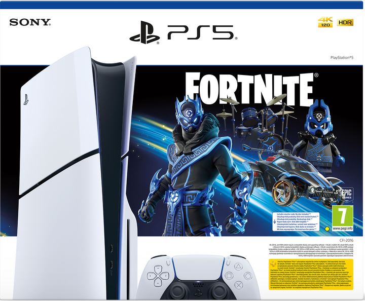 Ігрова приставка Sony PlayStation 5 Slim 1 TB Disc Edition Fortnite Cobalt Star Bundle (0711719593423) - зображення 2