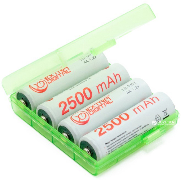 Универсальный футляр ExtraDigital для АА/AAA аккумуляторов Зеленый ...