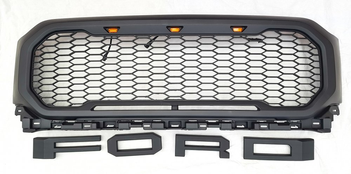 Решетка радиатора тюнинг ASP Ford F-150 21- Mk14 LED стиль Raptor без камеры KRN Форд Ф-150 L3239 - изображение 2
