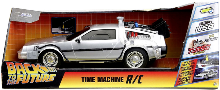 Samochód zdalnie sterowany Jada Back to the Future Time Machine 1:16 (4006333086212) - obraz 1