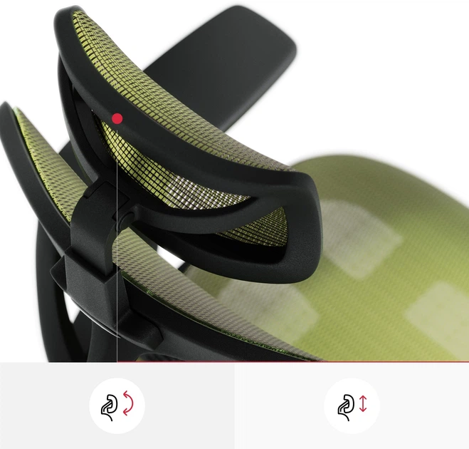 Крісло офісне ергономічне Diablo Chairs V-Basic Black-Green (5904405577226) - зображення 6