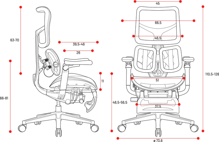 Fotel biurowy ergonomiczny Diablo Chairs V-Kinetic Gray (5904405571361) - obraz 18