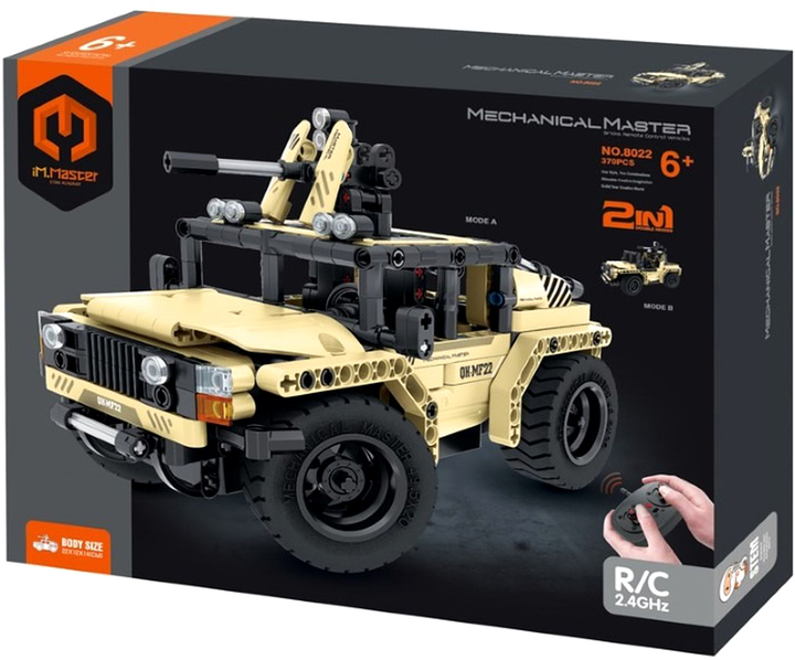 Klocki konstrukcyjne iM.Master RC Jeep uzbrojony 2 w 1 370 elementów (6973676040424) - obraz 1