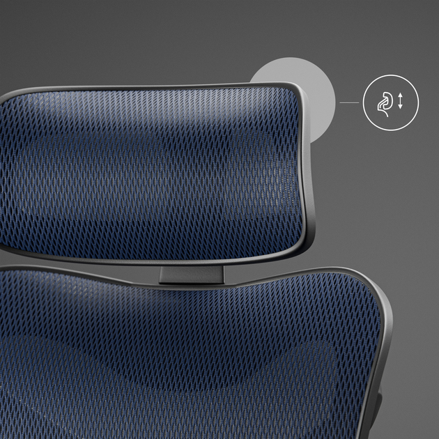 Fotel biurowy ergonomiczny Diablo Chairs V-Commander  Black-Blue (5904405577202) - obraz 14