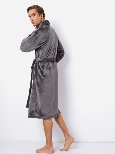 Халат чоловічий з велсофту теплий Aruelle Henry bathrobe L Сірий (5907479343018) - зображення 3