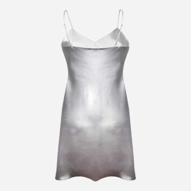 Koszula nocna damska satynowa DKaren Slip Karen XS Silver (5901780652203) - obraz 3