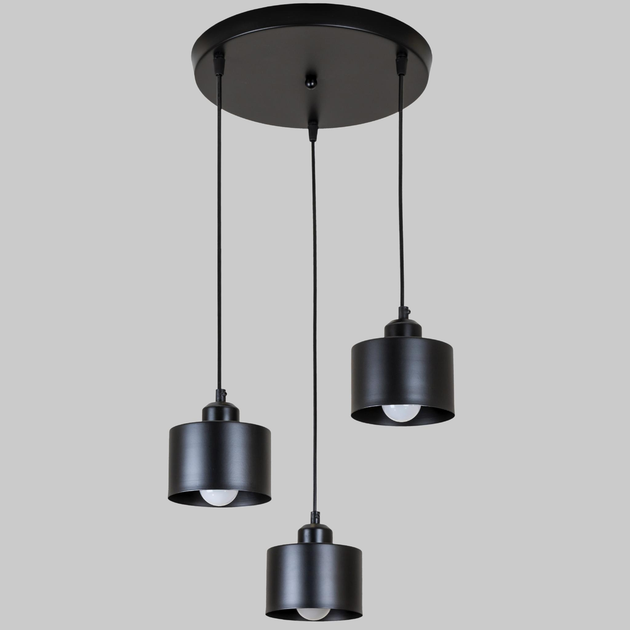 Чёрная люстра в стиле лофт "Loft Light" (52-187F-3 BK (300)) - изображение 1