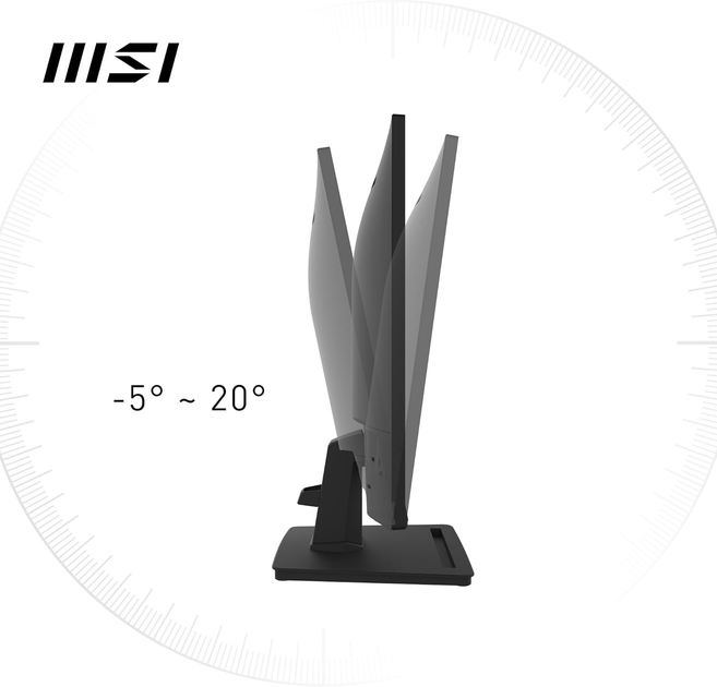 Монитор 25" MSI PRO MP252 -- FHD IPS / 100Hz / 1ms (MPRT) / sRGB 101% / Adaptive Sync / Less Blue Light / Anti-Flicker / Built-In Speaker 2W - изображение 4