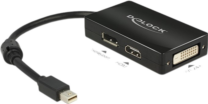 Адаптер Delock mini DisplayPort 1.1 - DisplayPort / HDMI / DVI Passive (4043619626236) - зображення 1