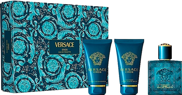 Набір для чоловіків Versace Eros Туалетна вода 50 мл + Гель для душу 50 мл + Бальзам після гоління 50 мл від Rozetka на платформі USKIDKA Акція на Набір для чоловіків Versace Eros Туалетна вода 50 мл + Гель для душу 50 мл + Бальзам після гоління 50 мл від Rozetka