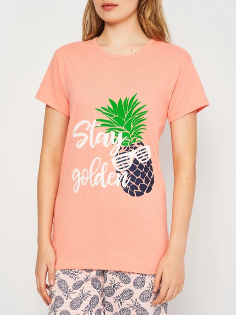 Піжама (футболка + штани) жіноча NOVITI PD001-W-01 XXL Різнокольорова (5905204314173) - зображення 5